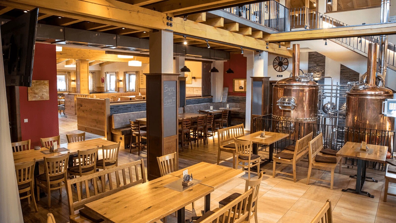 Brauhaus mit Holzdecke